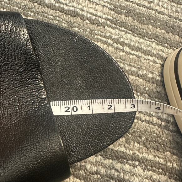 Eileen Fisher Sport Black Tumbled Leather Sneaker Sandals‎ Coastal Preppy Staple - Picture 8 of 8